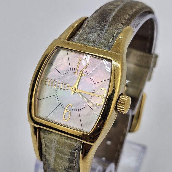 Ecclissi Women's Watch 27MM MOP Dial Multicolor Leather Band Straps New Battery - Picture 3 of 14